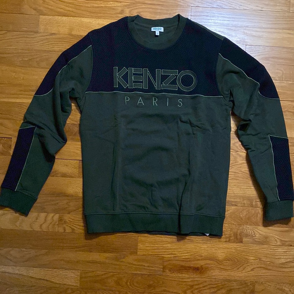 Kenzo 2 Piece Mens Sweater - Green / Black Joggers Set Size Small